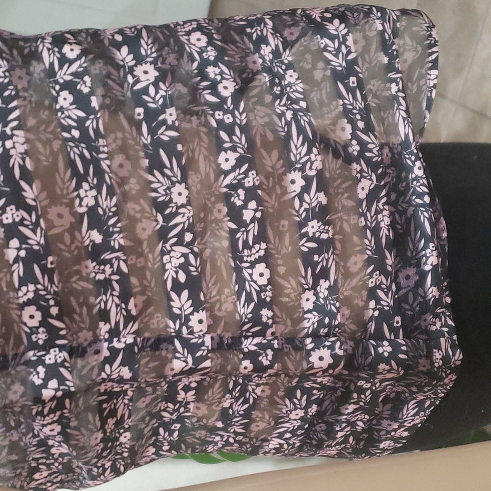 Jill Stuart Xs Semi Sheer Mixed Pattern Stripe & … - image 5